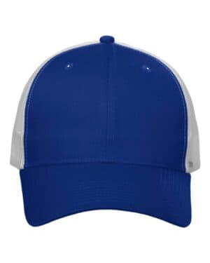 ROYAL/ WHITE Valucap VC400 mesh-back twill trucker cap