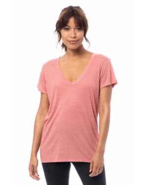 ROSE BLOOM Alternative 2894B2 ladies' slinky-jersey v-neck t-shirt