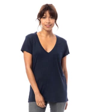 NAVY Alternative 2894B2 ladies' slinky-jersey v-neck t-shirt