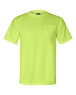 LIME GREEN Bayside 3015 union-made pocket t-shirt