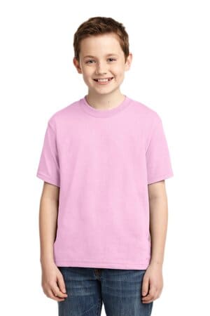 CLASSIC PINK 29B jerzees-youth dri-power 50/50 cotton/poly t-shirt