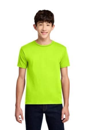 SAFETY GREEN 29B jerzees-youth dri-power 50/50 cotton/poly t-shirt