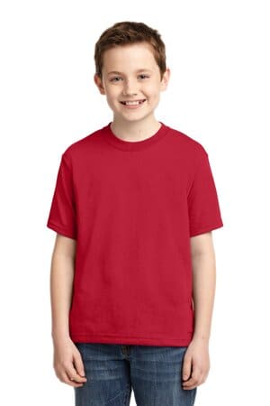 TRUE RED 29B jerzees-youth dri-power 50/50 cotton/poly t-shirt