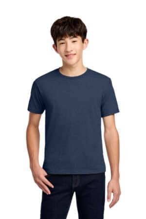 VINTAGE HEATHER NAVY 29B jerzees-youth dri-power 50/50 cotton/poly t-shirt