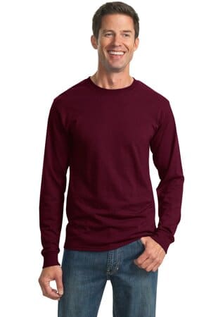 MAROON 29LS jerzees-dri-power 50/50 cotton/poly long sleeve t-shirt