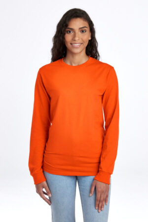 BURNT ORANGE 29LS jerzees-dri-power 50/50 cotton/poly long sleeve t-shirt