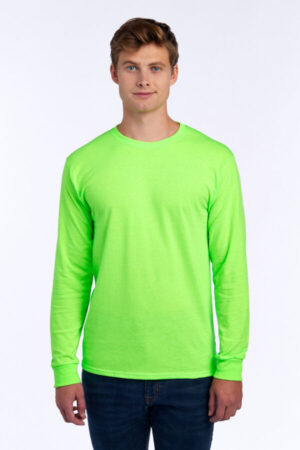 NEON GREEN 29LS jerzees-dri-power 50/50 cotton/poly long sleeve t-shirt