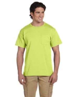 SAFETY GREEN Jerzees 29P adult dri-power active pocket t-shirt