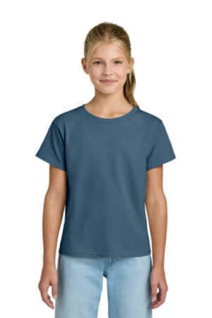 INDIGO BLUE 3000B gildan youth light cotton tee