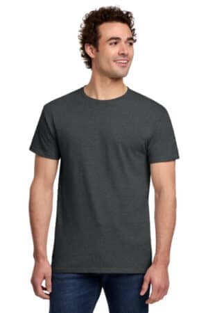HEATHER DARK GREY 3000 gildan light cotton tee