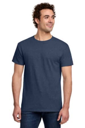 HEATHER NAVY 3000 gildan light cotton tee