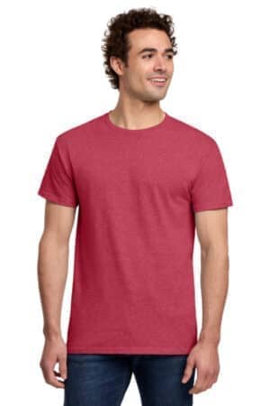 HEATHER RED 3000 gildan light cotton tee