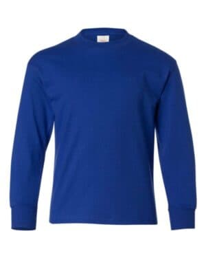 DEEP ROYAL Hanes 5546 authentic youth long sleeve t-shirt