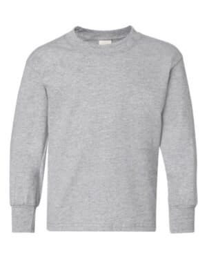 LIGHT STEEL Hanes 5546 authentic youth long sleeve t-shirt