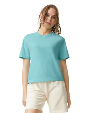 CHALKY MINT Comfort colors 3023CL ladies' heavyweight cropped t-shirt