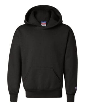 BLACK Champion S790 powerblend youth hooded sweatshirt