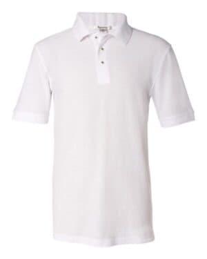 WHITE Sierra pacific 0500 silky smooth piqu polo
