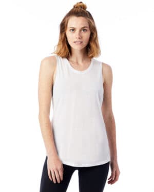 WHITE Alternative 3095B2 ladies' slinky-jersey muscle tank