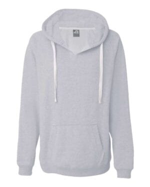 J america 8836 women's sueded v-neck hooded sweatshirt