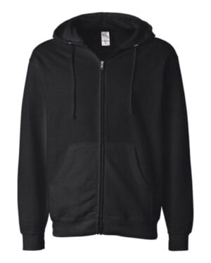 BLACK Independent trading co SS4500Z midweight full-zip hooded sweatshirt