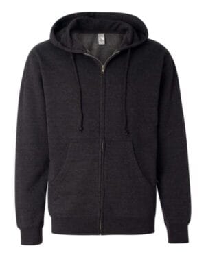 CHARCOAL HEATHER Independent trading co SS4500Z midweight full-zip hooded sweatshirt