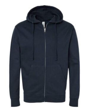 NAVY Independent trading co SS4500Z midweight full-zip hooded sweatshirt