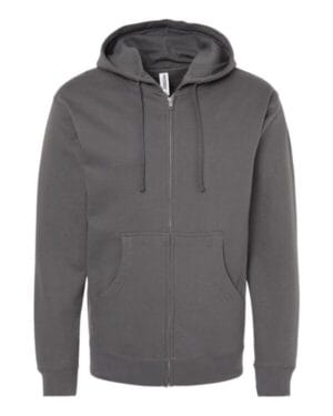 CHARCOAL Independent trading co SS4500Z midweight full-zip hooded sweatshirt