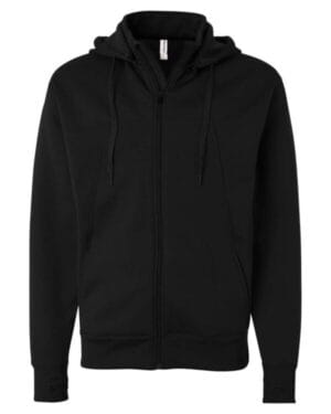 BLACK Independent trading co EXP80PTZ poly-tech full-zip hooded sweatshirt