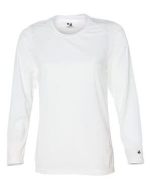 WHITE Badger 4164 women's b-core long sleeve t-shirt