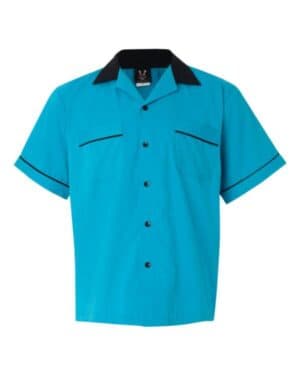 TURQUOISE/ BLACK Hilton HP2244 gm legend bowling shirt