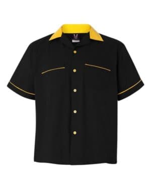BLACK/ GOLD Hilton HP2244 gm legend bowling shirt