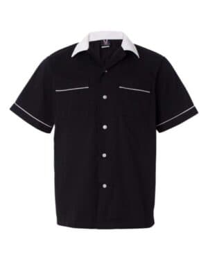 BLACK/ WHITE Hilton HP2244 gm legend bowling shirt