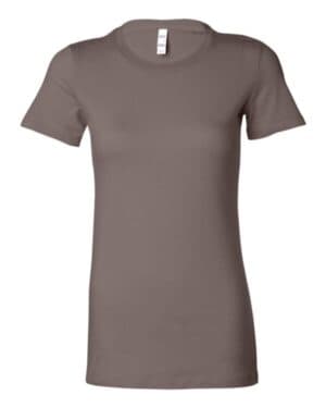 PEBBLE BROWN Bella canvas 6004 women's slim fit tee