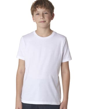 WHITE Next level apparel 3310 youth boys cotton crew