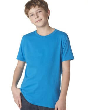 TURQUOISE Next level apparel 3310 youth boys cotton crew