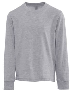 HEATHER GRAY Next level apparel 3311NL youth cotton long sleeve t-shirt