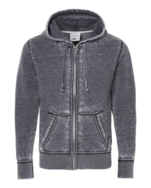 DARK SMOKE 8916 vintage zen fleece full-zip hooded sweatshirt