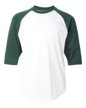 Badger 2133 youth b-core 3/4 sleeve baseball t-shirt