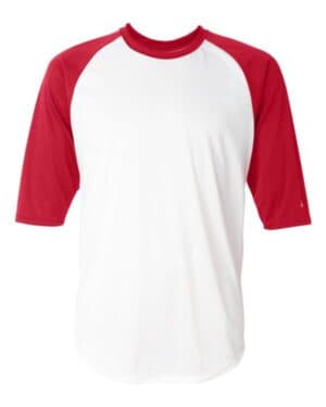 Badger 4133 b-core three-quarter sleeve baseball t-shirt