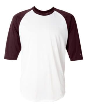 Badger 4133 b-core three-quarter sleeve baseball t-shirt