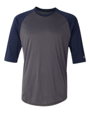 Badger 4133 b-core three-quarter sleeve baseball t-shirt