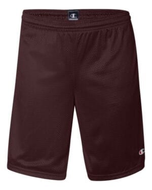 MAROON Champion S162 polyester mesh 9 shorts with pockets