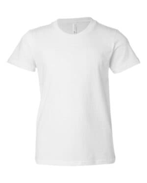WHITE Bella canvas 3001Y youth jersey tee