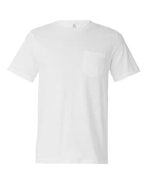 WHITE Bella canvas 3021 jersey pocket tee