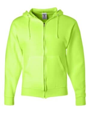 SAFETY GREEN Jerzees 993MR nublend full-zip hooded sweatshirt