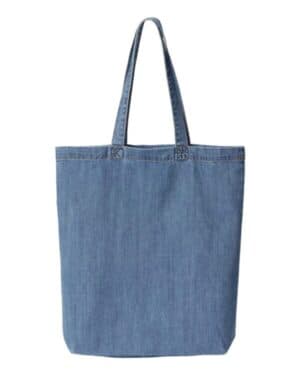 Liberty bags 7761A cotton denim gusseted tote bag