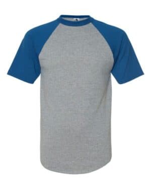 ATHLETIC HEATHER/ ROYAL Augusta sportswear 423 short sleeve baseball jersey