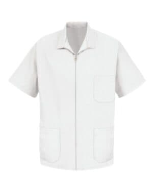 WHITE Red kap KP44 zip-front smock