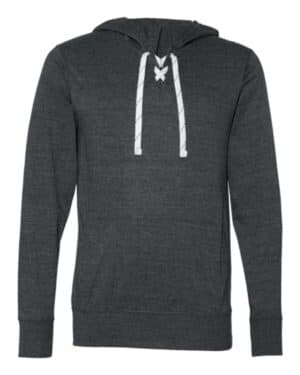 CHARCOAL HEATHER J america 8231 jersey sport lace hooded pullover
