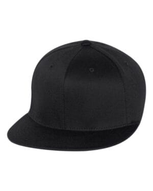 BLACK Flexfit 6297F pro-baseball on field flat bill cap